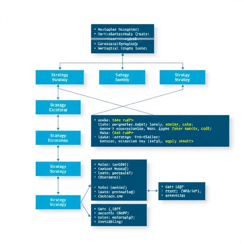 Diagrama de arquitectura de software convirtiendo reglas en código